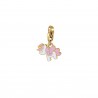 Charm in acciaio dorato a forma di unicorno Luca Barra CH220