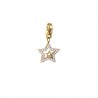 Charm in acciaio dorato a forma di stella Luca Barra CH209