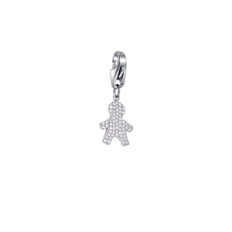Charm in acciaio a forma di bimbo Luca Barra CH200