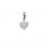 Charm in acciaio a forma di cuore Luca Barra CH204