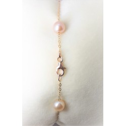 Bracciale donna in oro rosa con perle rosa MIKIKO MB0963O3FCMU065