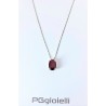Collana donna in oro bianco con rubino PG Gioielli CIOONLY/1R