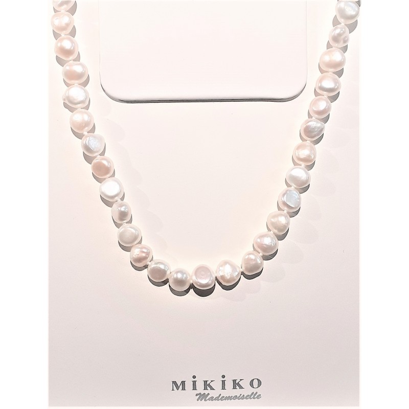 Collana donna lunga in perle schiacciate MIKIKO MF1600P0FDBI089NG