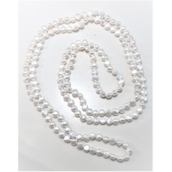 Collana donna lunga in perle schiacciate MIKIKO MF1600P0FDBI089NG