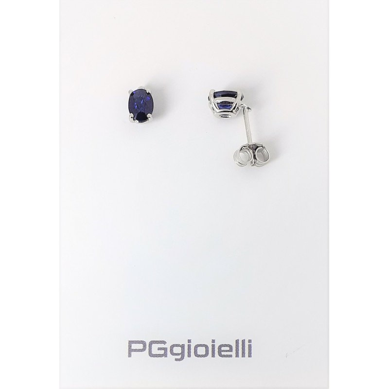 Orecchini in oro bianco con zaffiro PG Gioielli ORONLY/1Z