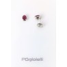 Orecchini in oro bianco con rubino PG Gioielli ORONLY/1R