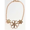 Collana donna in bronzo dorato con centrale fiori Miss Laura ML11
