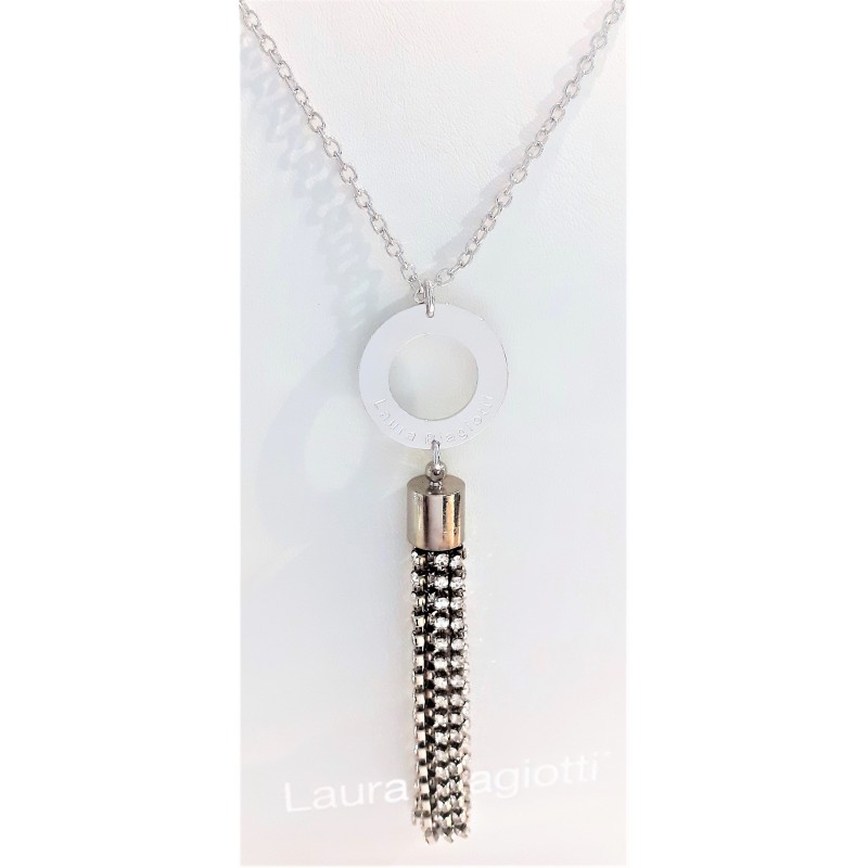 Collana lunga donna in bronzo con strass Laura Biagiotti LBJT05S