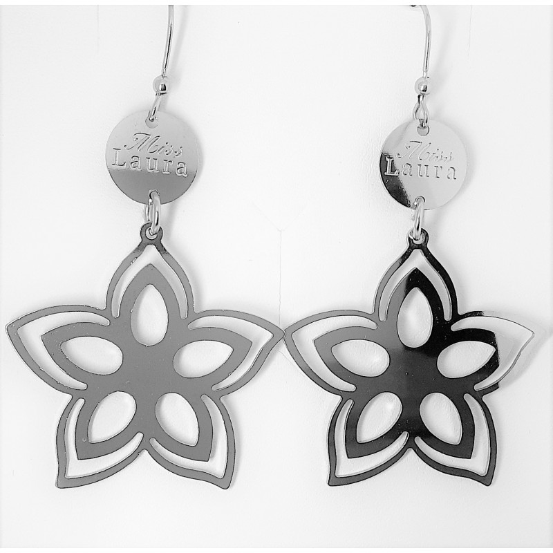 Orecchini in bronzo pendenti a orma di fiore Miss Laura ML07OR