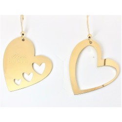 Orecchini pendenti in bronzo dorato a forma di cuore Miss Laura ML17OR