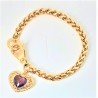 Bracciale donna con cuore e pietra viola Chance Jewels LM143R