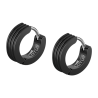 Orecchini uomo a cerchio in acciaio IP nero Lotus Style LS2154/4/2