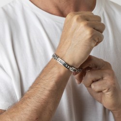 Bracciale Uomo Lotus Style LS1650/2/1 In Acciaio Con Inserti In Carbonio
