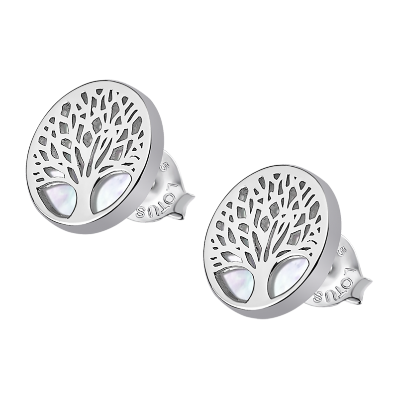 Orecchini a bottone con albero della vita Lotus Silver LP1678-4/1