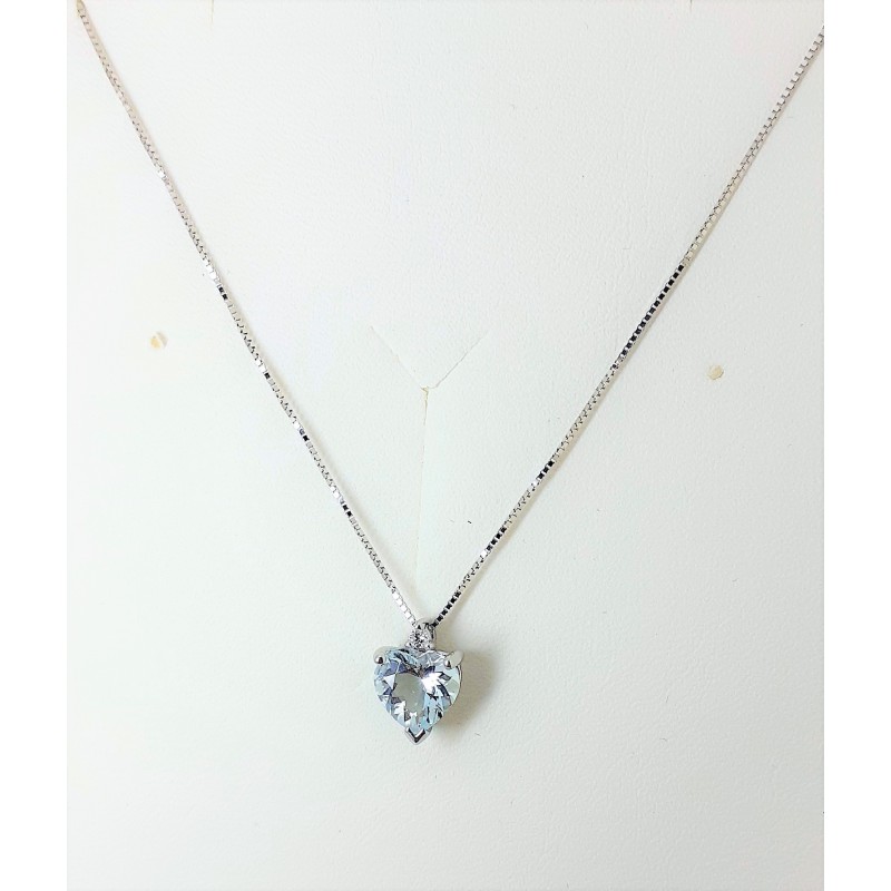 Collana donna con acquamarina a cuore Elli's Nardelli EL0654