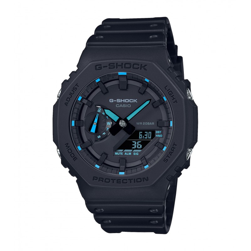Orologio Uomo Casio G-SHOCK GA-2100-1A2ER Analogico E Digitale Con Lancette Blu