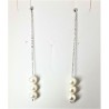 Orecchini lunghi in oro bianco con perle MIKIKO MO1460O4FBBI070