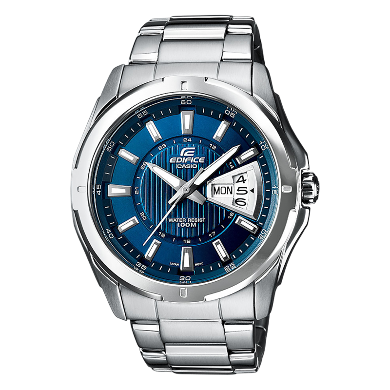 Orologio Uomo Casio Edifice EF-129D-2AVEF Solo Tempo Con Quadrante Blu