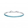 Bracciale Donna Luca Barra BK2271 Tipo Tennis Con Zirconi Celesti 3 mm