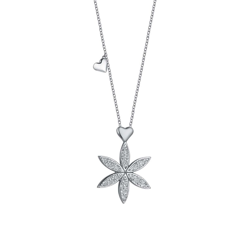Collana Donna Luca Barra CK1709 In Acciaio Con Fiore Della Vita