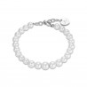 Bracciale Donna Luca Barra BK2100 In Acciaio Con Perle Sintetiche Bianche
