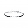 Bracciale Tennis Uomo Luca Barra BA1365 Con Zirconi Neri E Bianchi