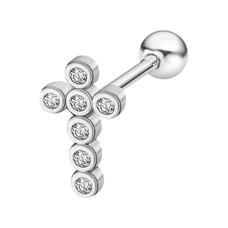 Piercing in argento a forma di croce Lotus Silver LP3364-9/1