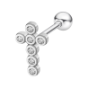 Piercing in argento a forma di croce Lotus Silver LP3364-9/1