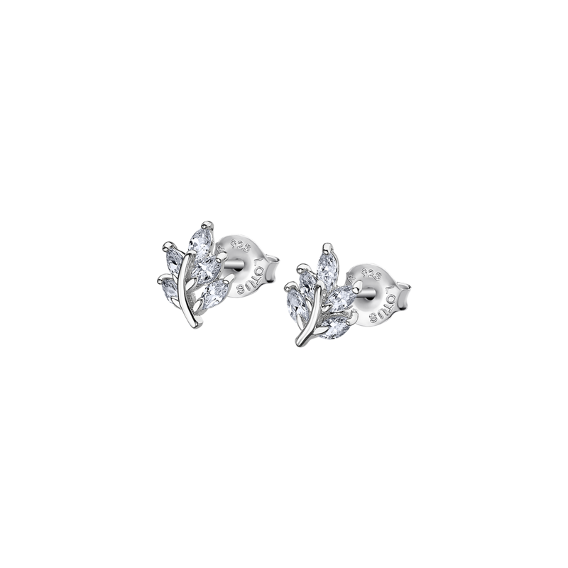 Orecchini Donna Lotus Silver in Argento a Forma di Foglia con Zirconi LP3086-4/1