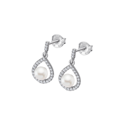 Orecchini in argento pendenti con perla Lotus Silver LP3198-4/1