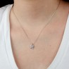 Collana Donna Lotus Silver LP3086-1/1 in Argento Con Pendente Foglia E Zirconi