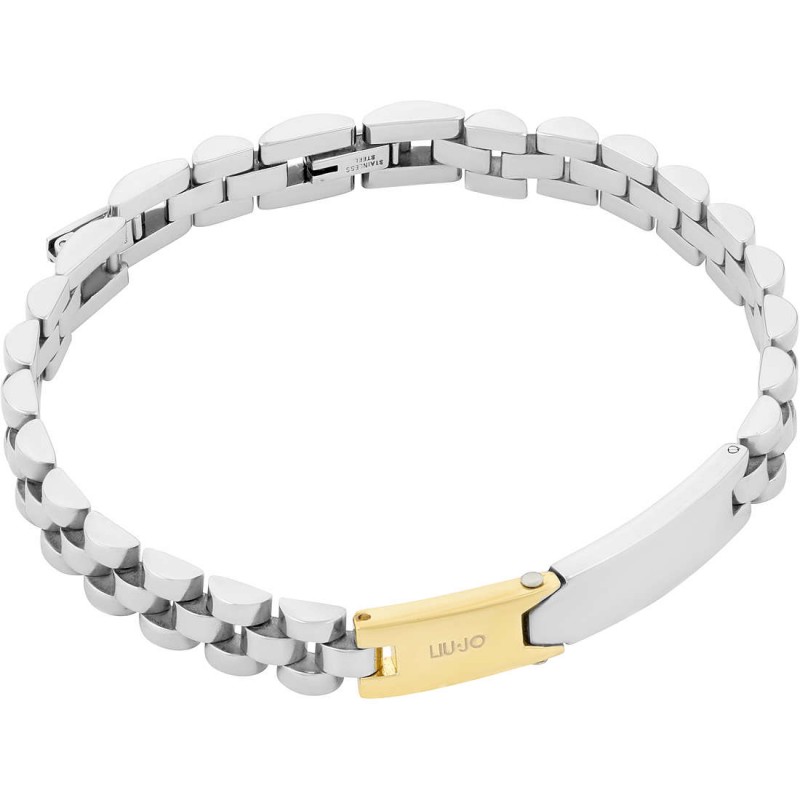Bracciale Uomo Liu-Jo MLJ298 In Acciaio Con Piastra Centrale