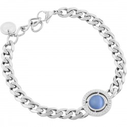 Bracciale donna in acciaio con pietra celeste Liu-Jo Chain LJ1745