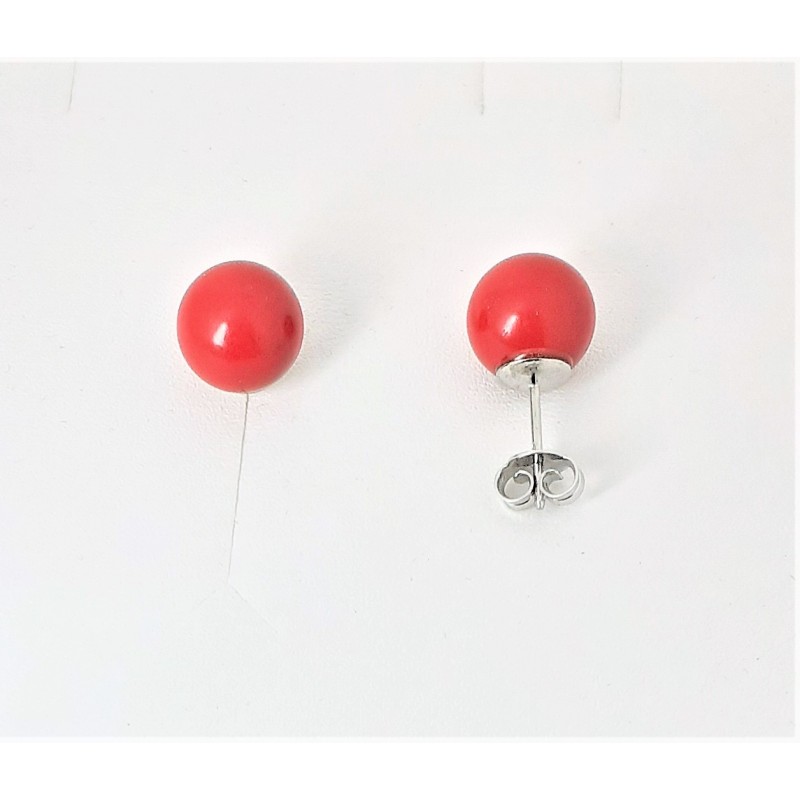 Orecchini a lobo in pasta di corallo MIKIKO MO7405A4COROSSO