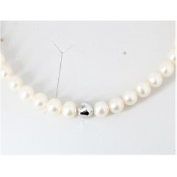 Collana donna in perle con sfera in oro bianco MIKIKO MC1510O4FCBI050-50