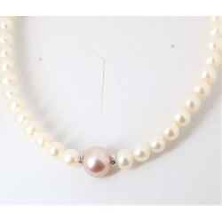 Collana Donna  MIKIKO MC1139O4FCBM050 In Perle Più Perla Rosa Centrale