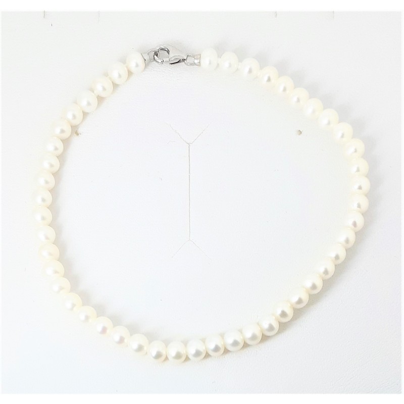 Bracciale Donna MIKIKO MBC180O4FCBI040Iin Perle Di Acqua Dolce Con Chiusura Oro Bianco