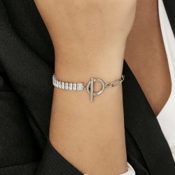 Bracciale donna in acciaio con cristalli trasparenti Luca Barra BK2296