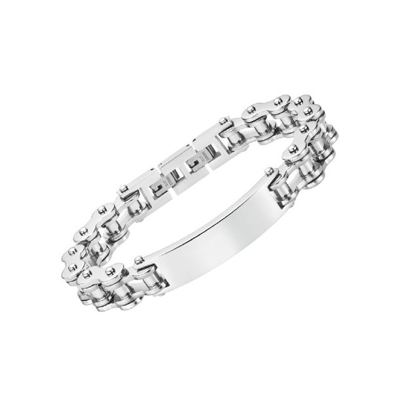 Bracciale uomo in acciaio a catena con piastra Lotus Style LS2265/2/1