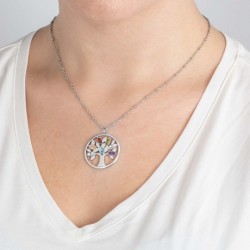 Collana Donna Lotus Style LS2192/1/1 Con Albero Della Vita E Pietre Multicolore