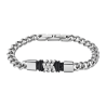 Bracciale uomo in acciaio con centrale in cuoio Lotus Style LS2104/2/2