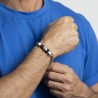Bracciale uomo in acciaio con centrale in cuoio Lotus Style LS2104/2/2