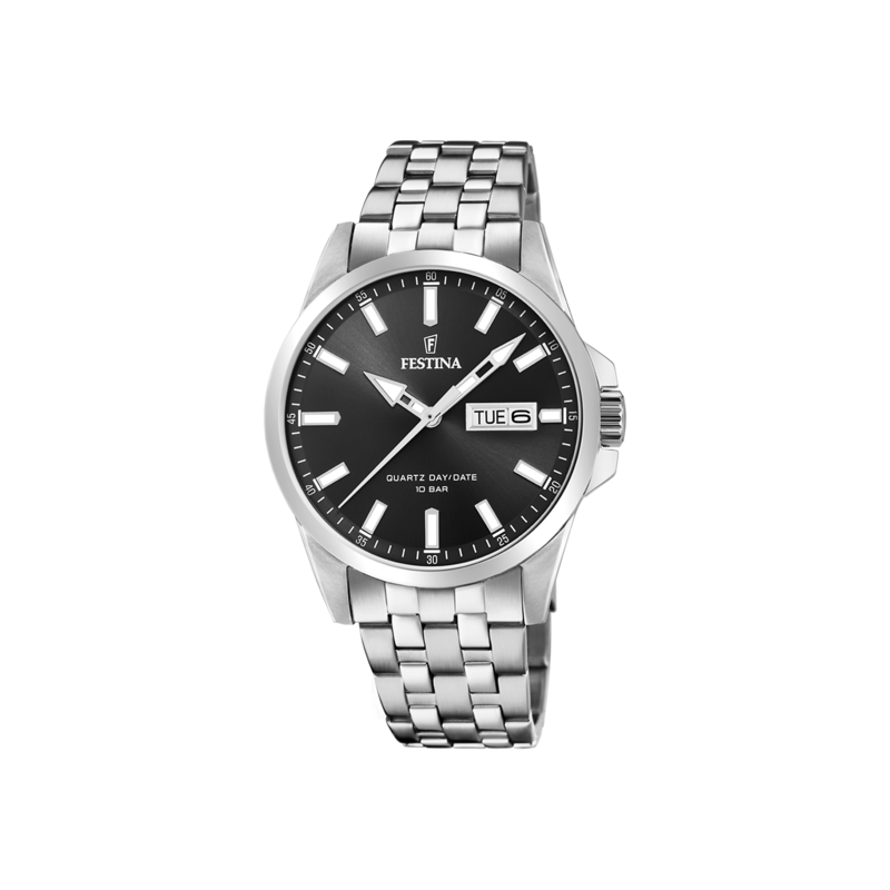 Orologio Uomo Festina F20357/4 Solo Tempo Con Quadrante Nero