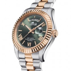 Orologio uomo in acciaio bicolore argento e rosè Lotus 18856/3