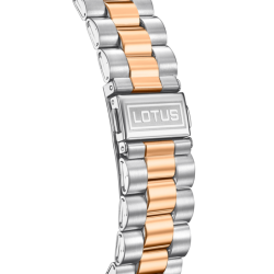 Orologio uomo in acciaio bicolore argento e rosè Lotus 18856/3