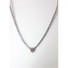 Collana tennis con cuore centrale Gioia Argento 925 CCL65 R