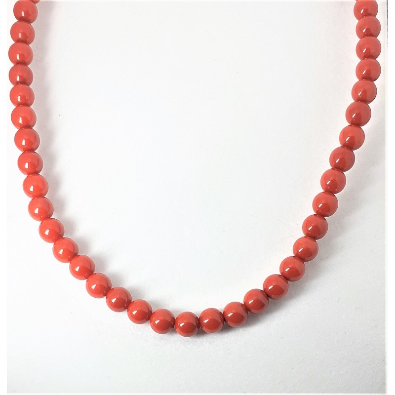 Collana donna in bambù rosso G.B.G. C. bambù