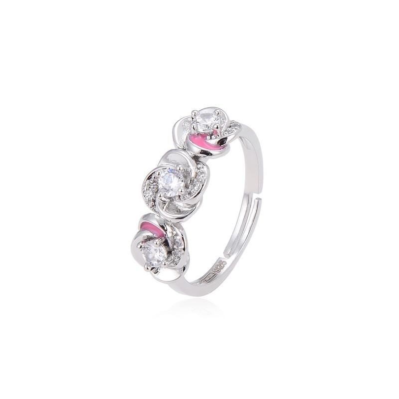 Anello in argento 925 con fiori e zirconi Trova Gioielli 7473-WR