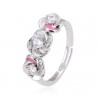 Anello in argento 925 con fiori e zirconi Trova Gioielli 7473-WR