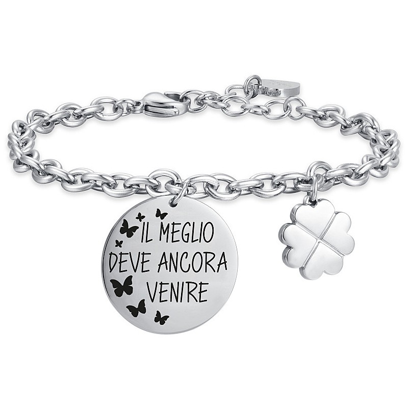 Bracciale con scritta "IL MEGLIO DEVE ANCORA VENIRE" Luca Barra BK2378